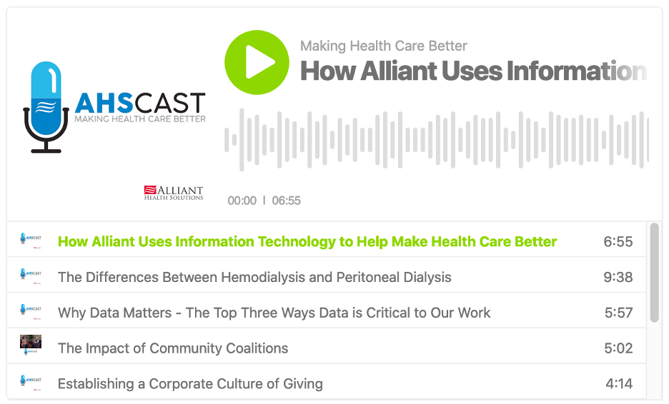 AHS Cast Podcast screenshot How Alliant Uses Information