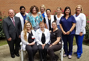Group photo of staff at the North Baldwin Medical Center in South Alabama