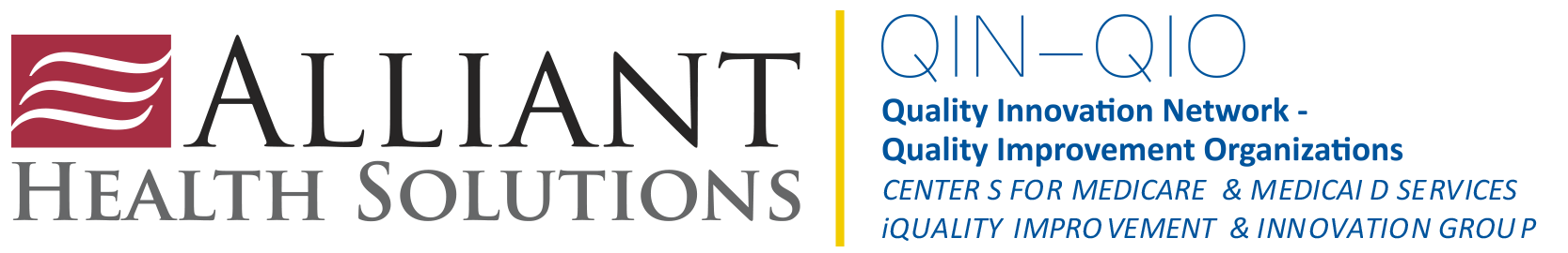 Quality Improvement Organizations logo co-branded with Alliant Health Solutions logo